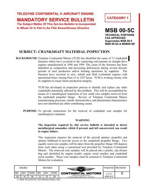 service bulletins continental compression test|tcm service bulletin 03 3.